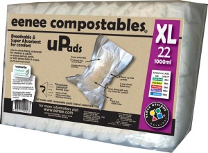 uPads are available in 3 sizes: XLARGE Bag 22 (1,000ml)